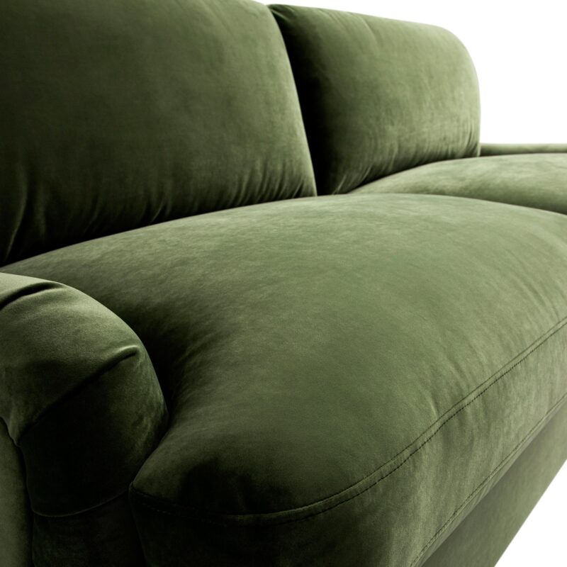 Daphnis Fern Green Velvet Sofa Bed, Large 3-Seater - Image 11
