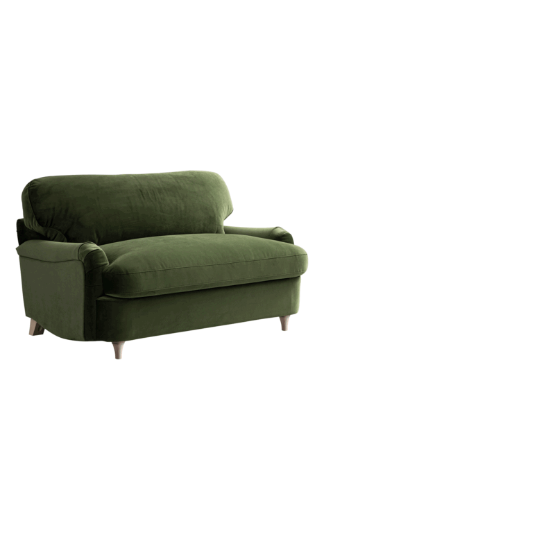 Daphnis Fern Green Velvet Sofa Bed, Loveseat - Image 4