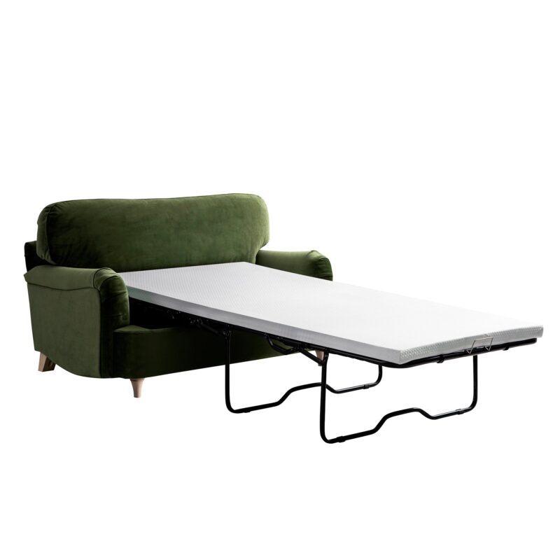 Daphnis Fern Green Velvet Sofa Bed, Loveseat - Image 2