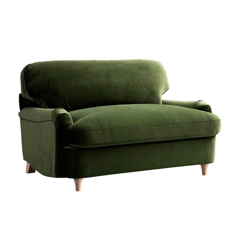Daphnis Fern Green Velvet Sofa Bed, Loveseat - Image 5