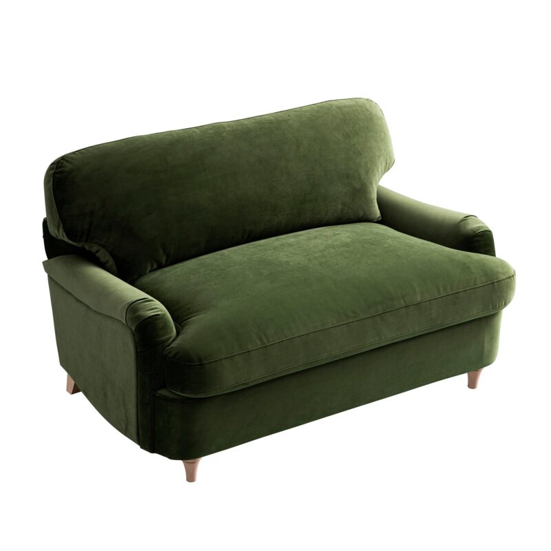 Daphnis Fern Green Velvet Sofa Bed, Loveseat - Image 6