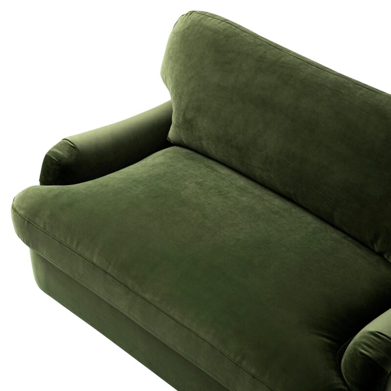 Daphnis Fern Green Velvet Sofa Bed, Loveseat - Image 11