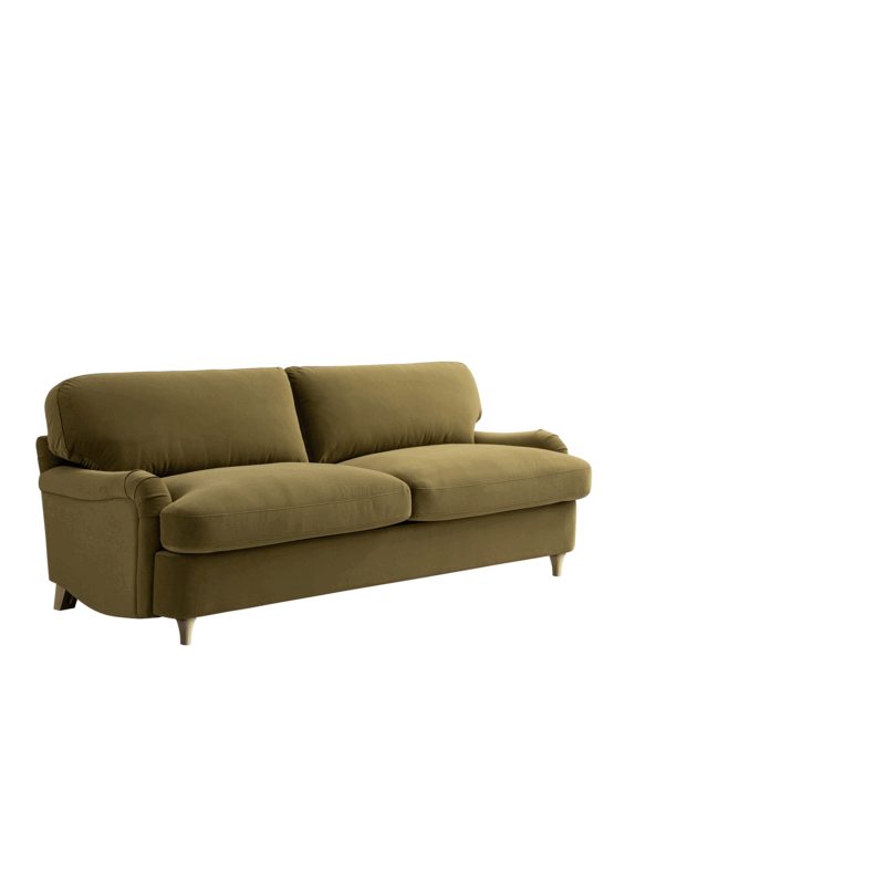 Daphnis Fudge Velvet Sofa Bed, Large 3-Seater - Image 8