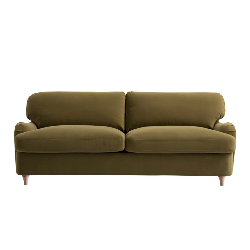 Daphnis Fudge Velvet Sofa Bed, Large 3-Seater - Image 9