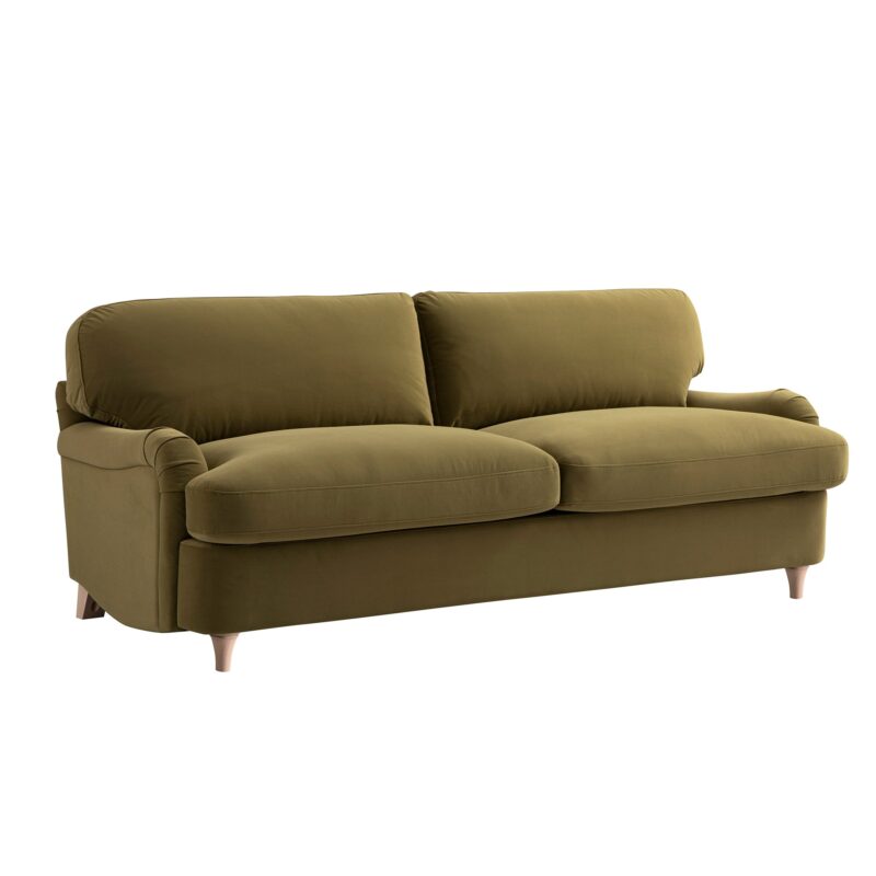 Daphnis Fudge Velvet Sofa Bed, Large 3-Seater - Image 11