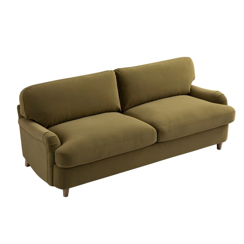 Daphnis Fudge Velvet Sofa Bed, Large 3-Seater - Image 13