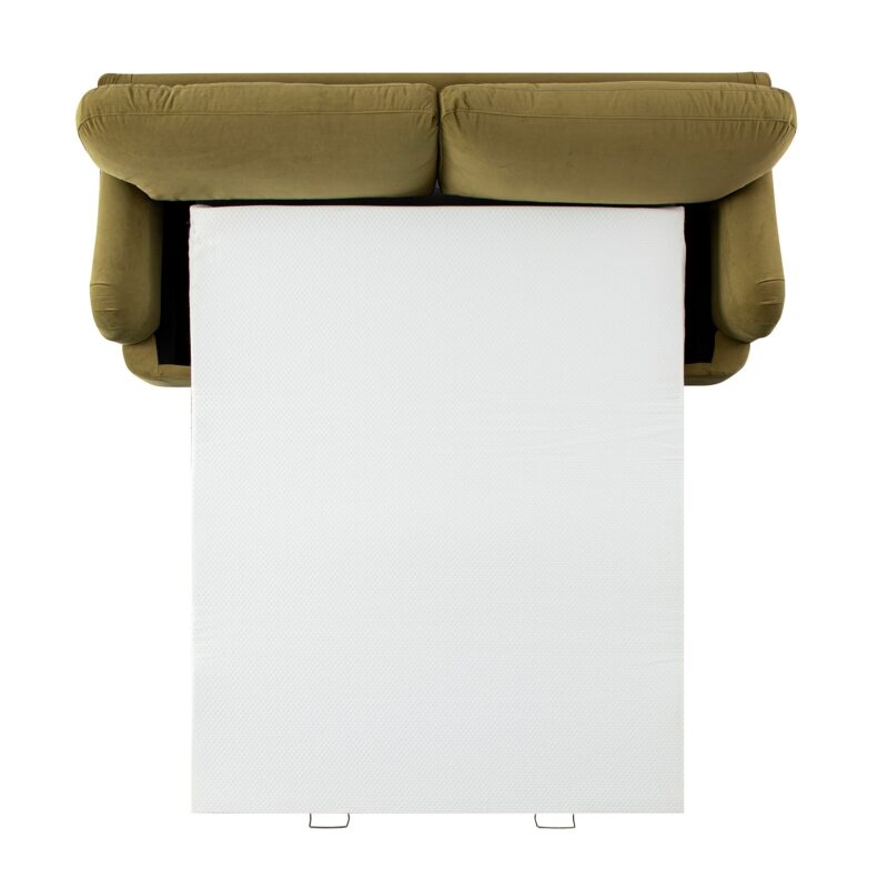 Daphnis Fudge Velvet Sofa Bed, Large 3-Seater - Image 14