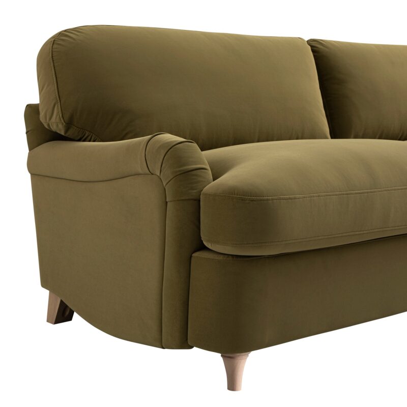 Daphnis Fudge Velvet Sofa Bed, Large 3-Seater - Image 17