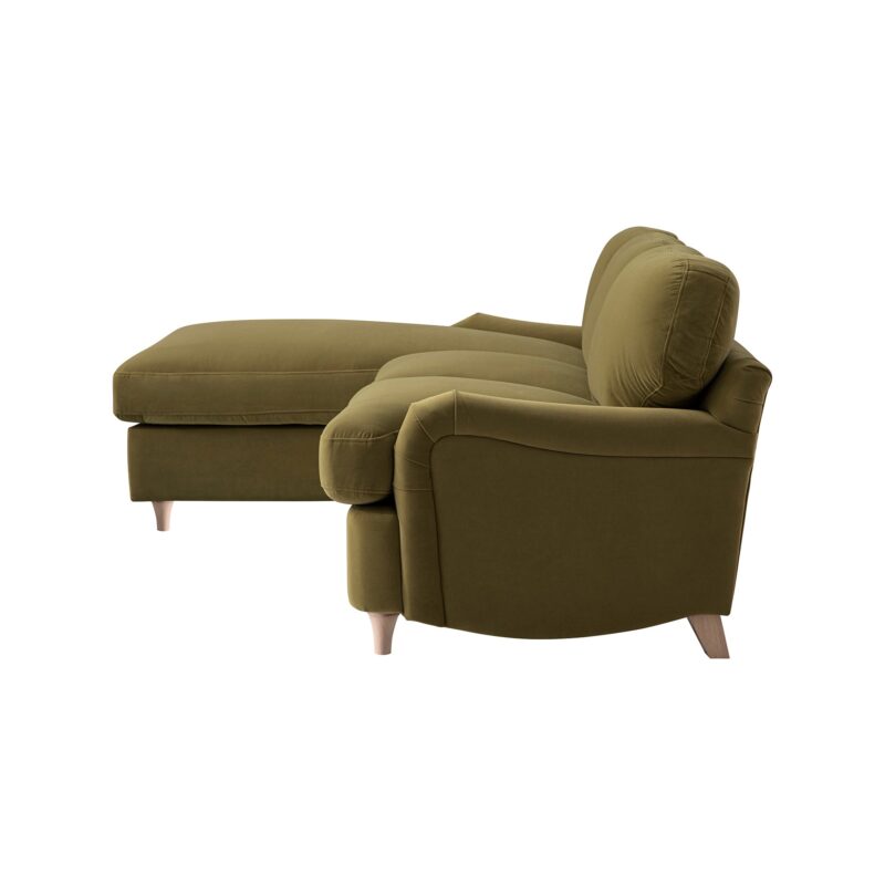 Daphnis Fudge Velvet Sofa Bed, Grande Chaise Left Hand Facing - Image 7