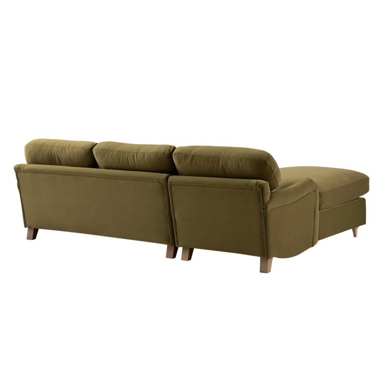 Daphnis Fudge Velvet Sofa Bed, Grande Chaise Left Hand Facing - Image 9