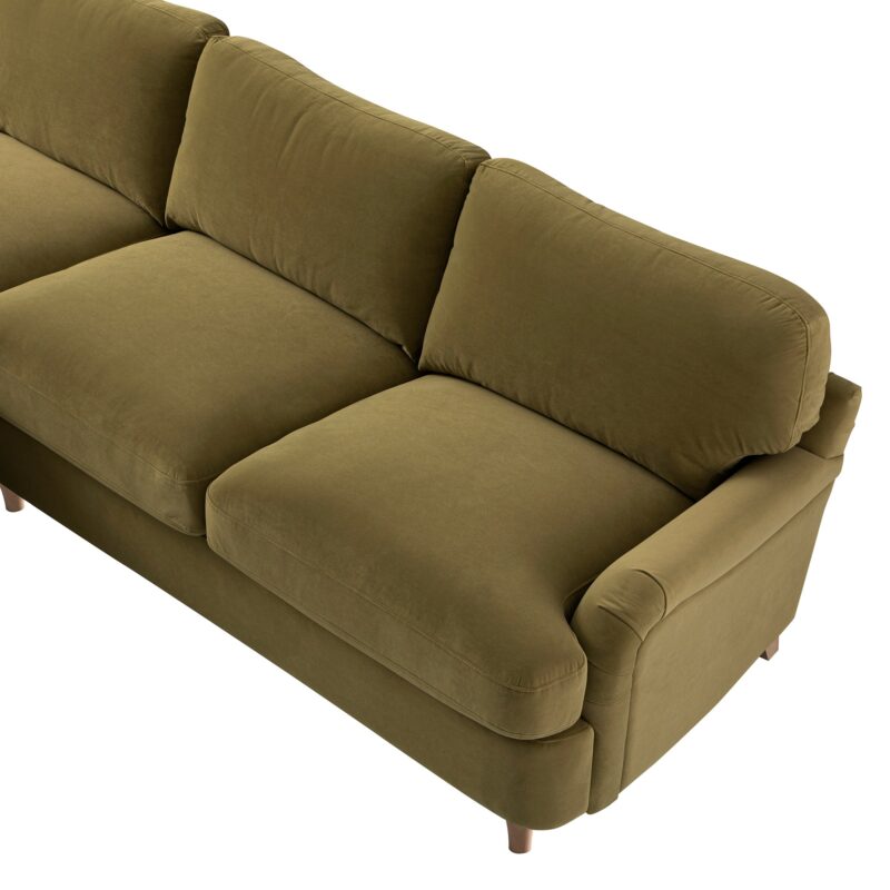 Daphnis Fudge Velvet Sofa Bed, Grande Chaise Left Hand Facing - Image 11