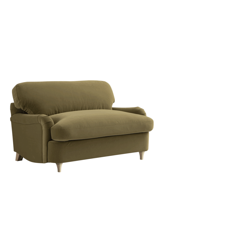 Daphnis Fudge Velvet Sofa Bed, Loveseat - Image 4