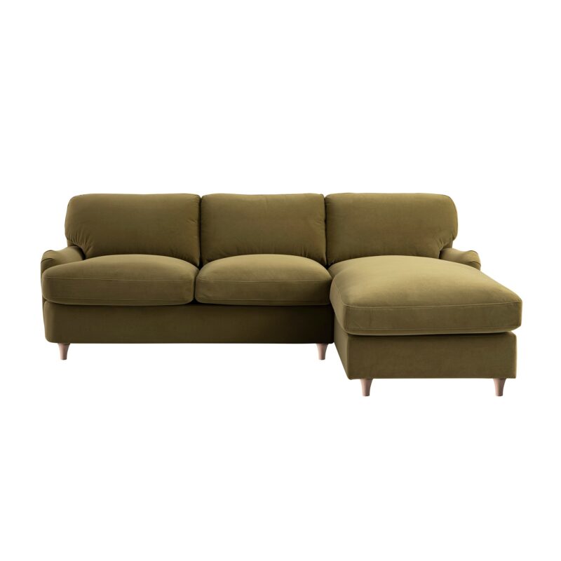 Daphnis Fudge Velvet Sofa Bed, Grande Chaise Right Hand Facing - Image 5