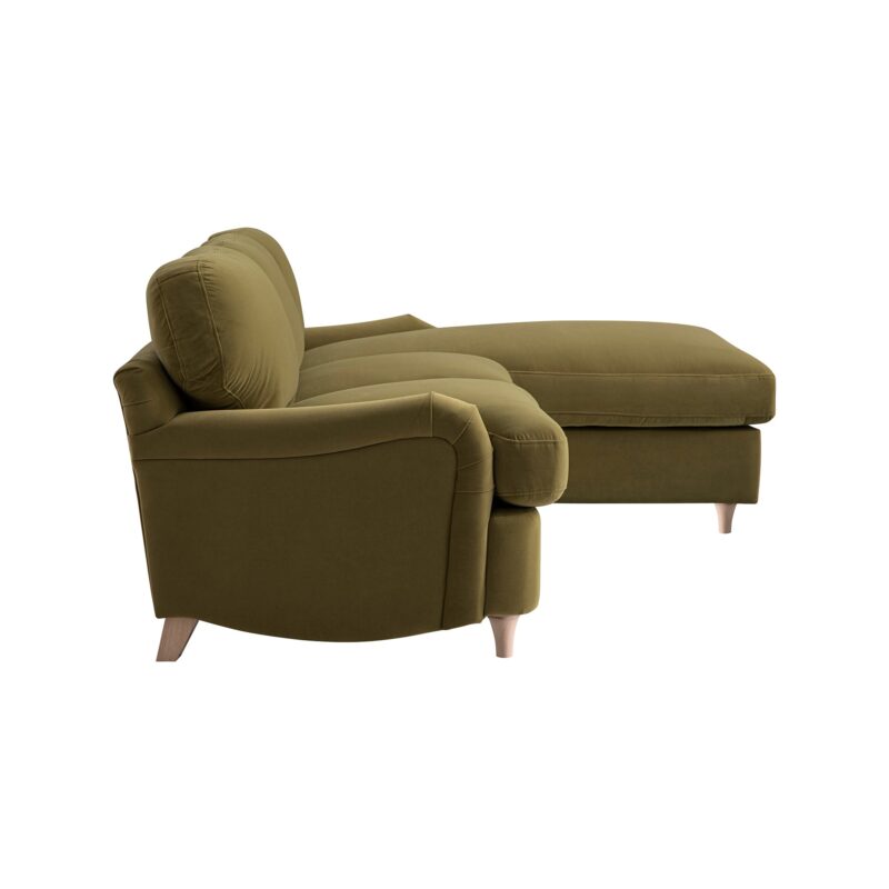 Daphnis Fudge Velvet Sofa Bed, Grande Chaise Right Hand Facing - Image 8