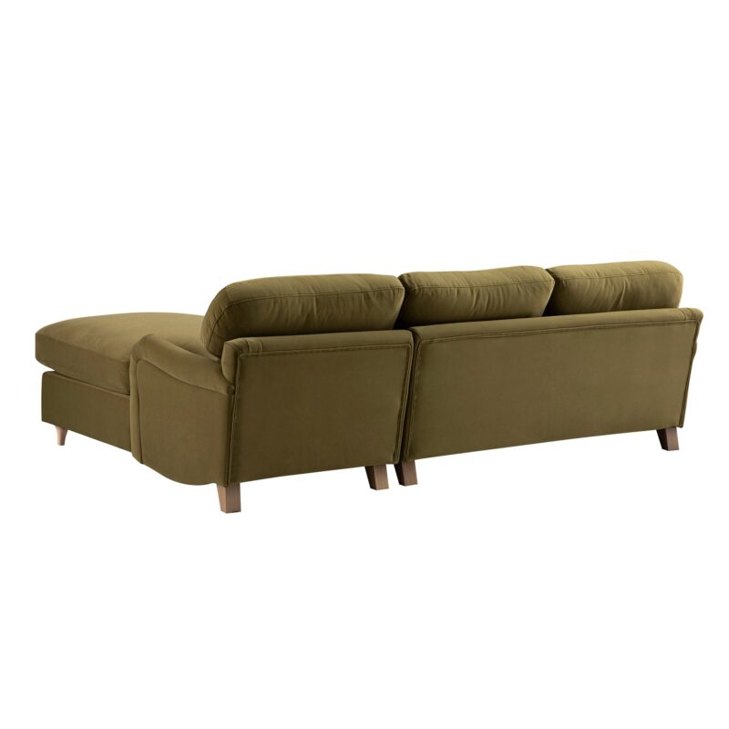 Daphnis Fudge Velvet Sofa Bed, Grande Chaise Right Hand Facing - Image 9
