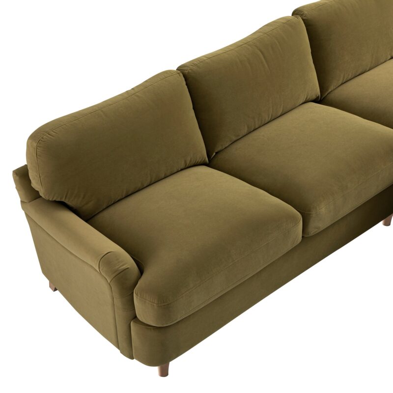 Daphnis Fudge Velvet Sofa Bed, Grande Chaise Right Hand Facing - Image 11