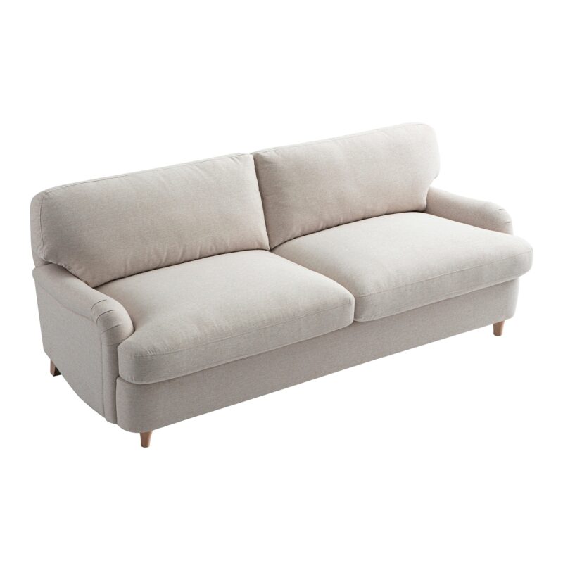 Daphnis Oatmeal Fabric Sofa Bed, Large 3-Seater - Image 14