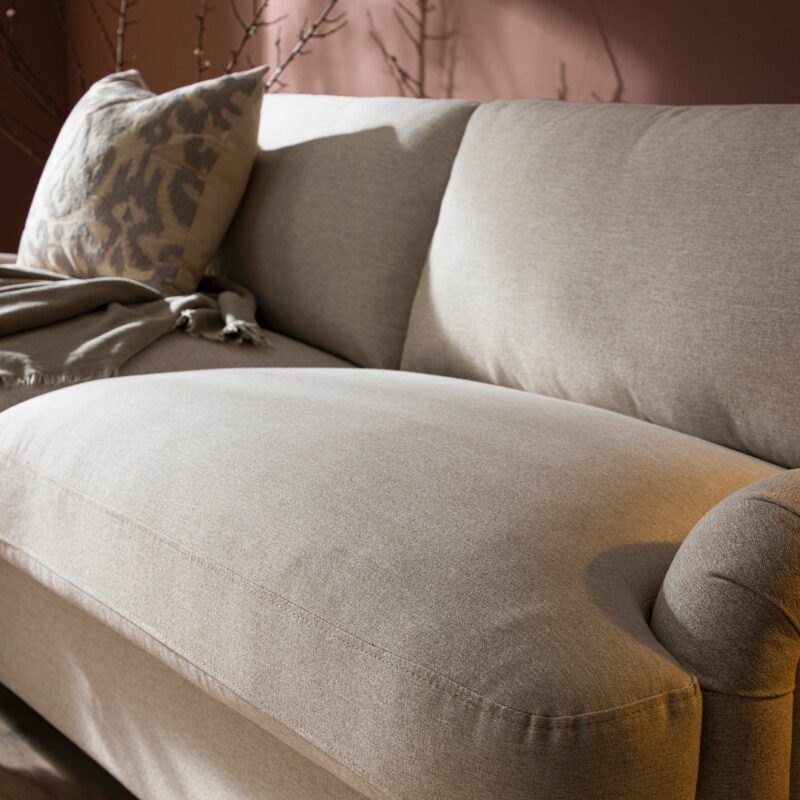 Daphnis Oatmeal Fabric Sofa Bed, Large 3-Seater - Image 7