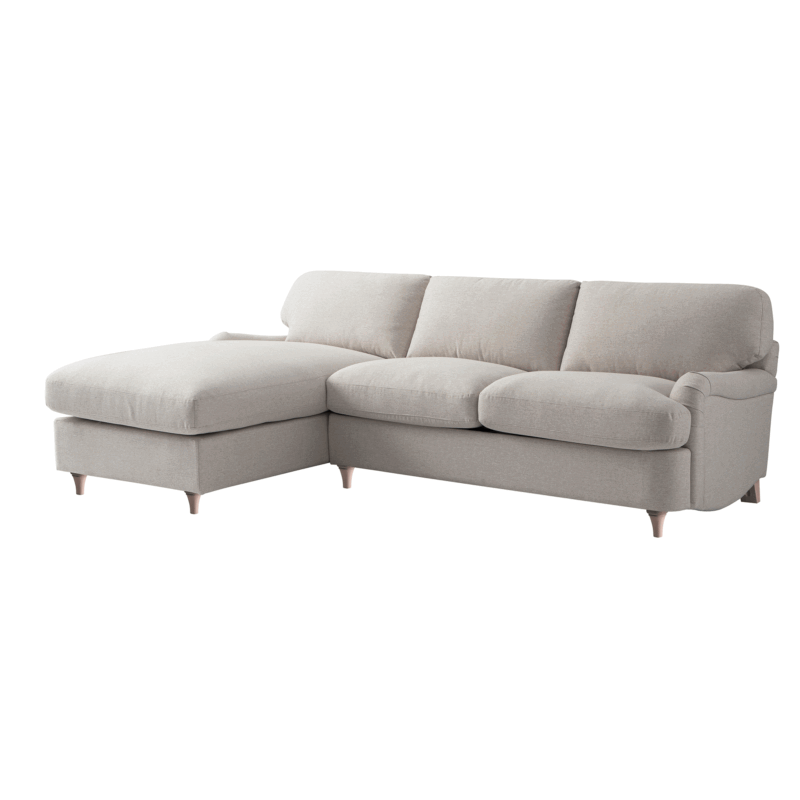 Daphnis Oatmeal Fabric Sofa Bed, Grande Chaise Left Hand Facing - Image 4