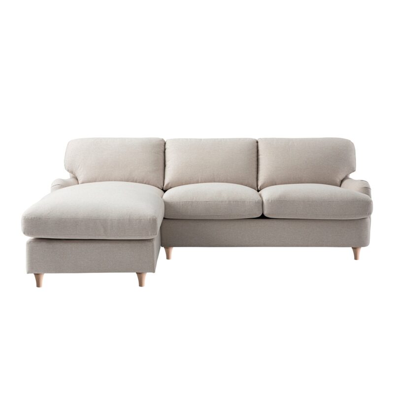 Daphnis Oatmeal Fabric Sofa Bed, Grande Chaise Left Hand Facing - Image 5