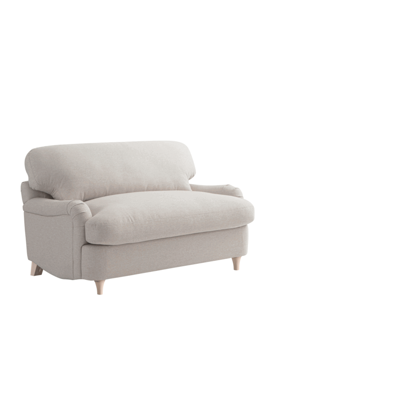 Daphnis Oatmeal Fabric Sofa Bed, Loveseat - Image 9