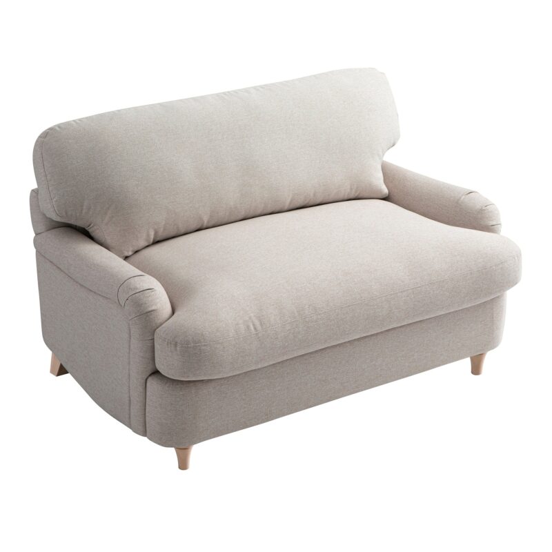 Daphnis Oatmeal Fabric Sofa Bed, Loveseat - Image 14