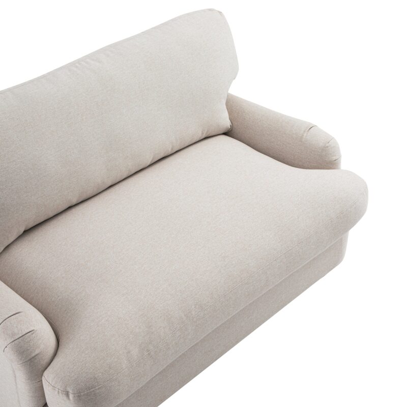 Daphnis Oatmeal Fabric Sofa Bed, Loveseat - Image 19