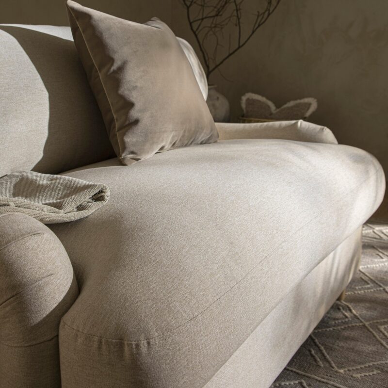 Daphnis Oatmeal Fabric Sofa Bed, Loveseat - Image 8