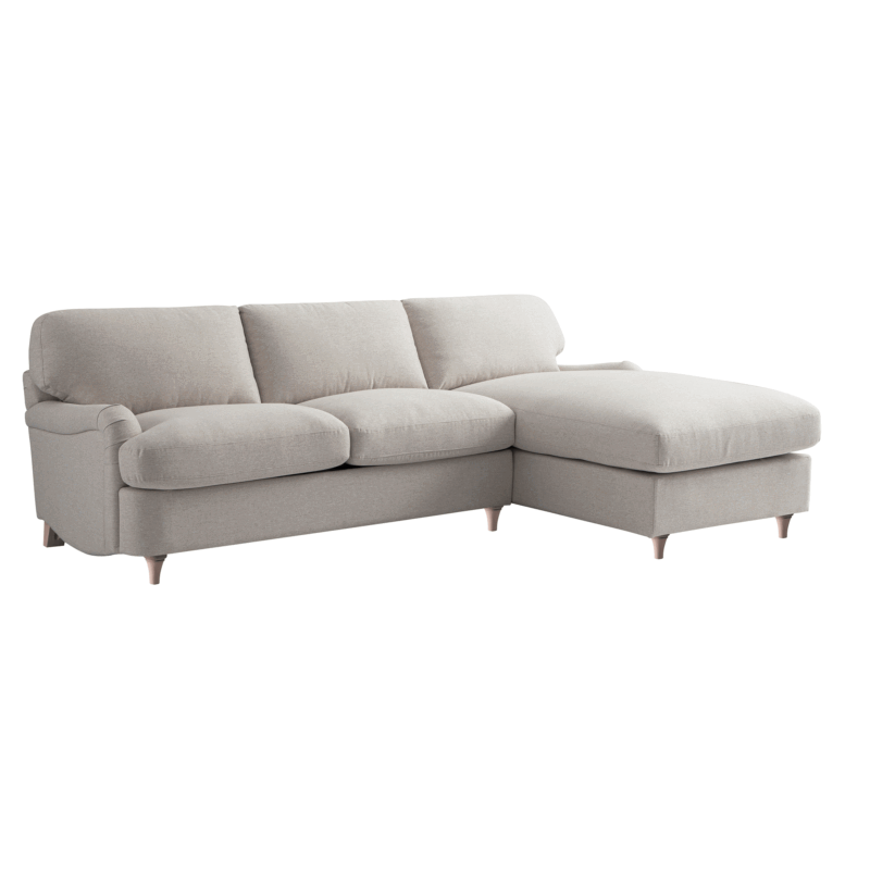 Daphnis Oatmeal Fabric Sofa Bed, Grande Chaise Right Hand Facing - Image 4