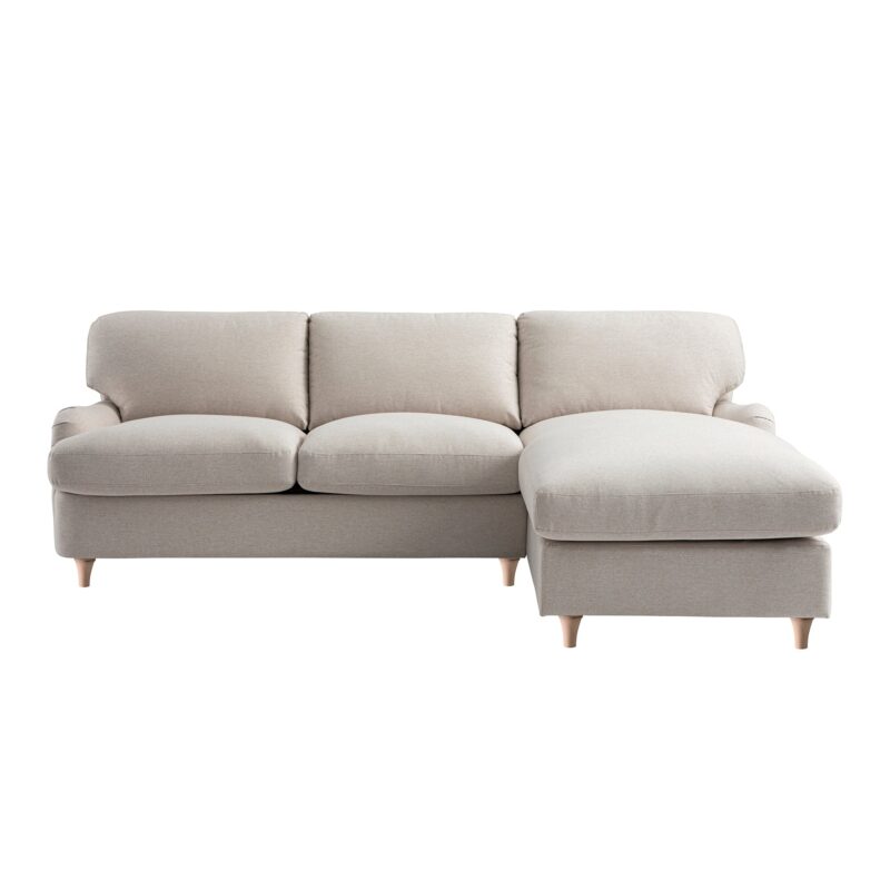Daphnis Oatmeal Fabric Sofa Bed, Grande Chaise Right Hand Facing - Image 5
