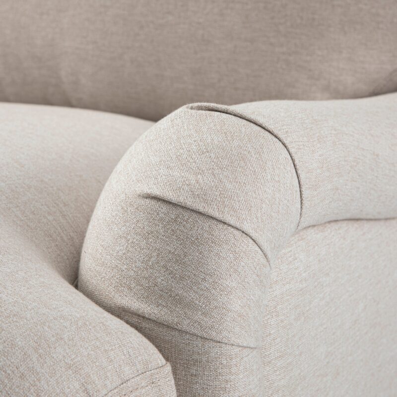 Daphnis Oatmeal Fabric Sofa Bed, Grande Chaise Right Hand Facing - Image 6