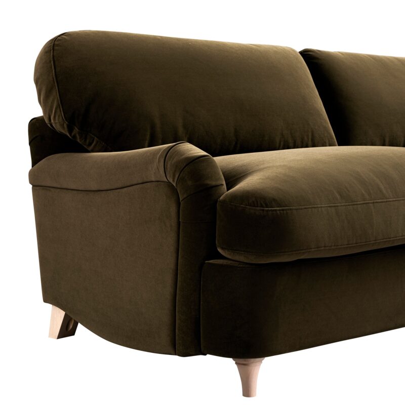 Daphnis Seaweed Velvet Sofa Bed, Large 3-Seater - Image 10