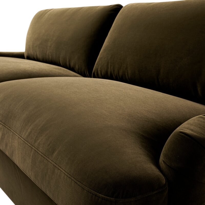 Daphnis Seaweed Velvet Sofa Bed, Large 3-Seater - Image 11