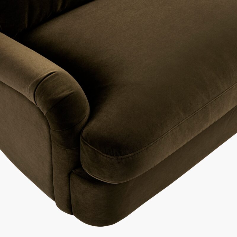 Daphnis Seaweed Velvet Sofa Bed, Large 3-Seater - Image 12