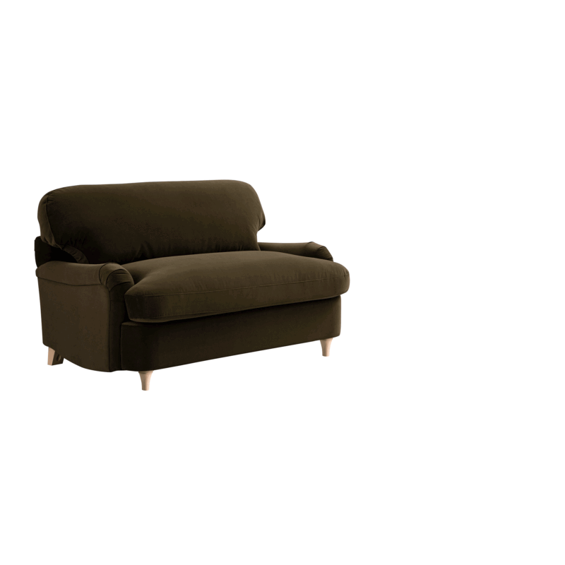 Daphnis Seaweed Velvet Sofa Bed, Loveseat - Image 12
