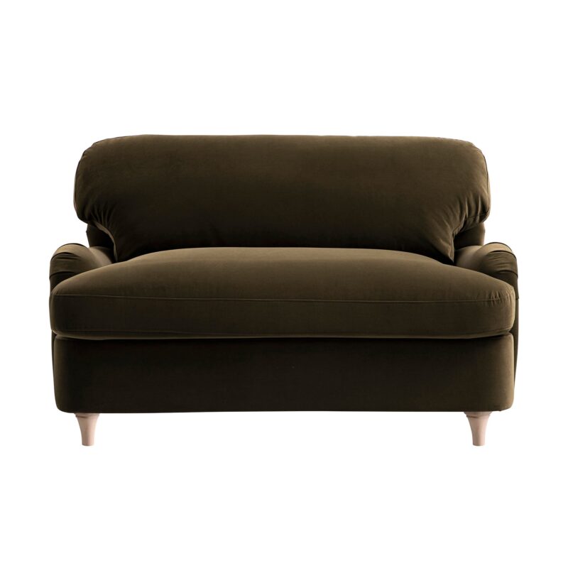 Daphnis Seaweed Velvet Sofa Bed, Loveseat - Image 9
