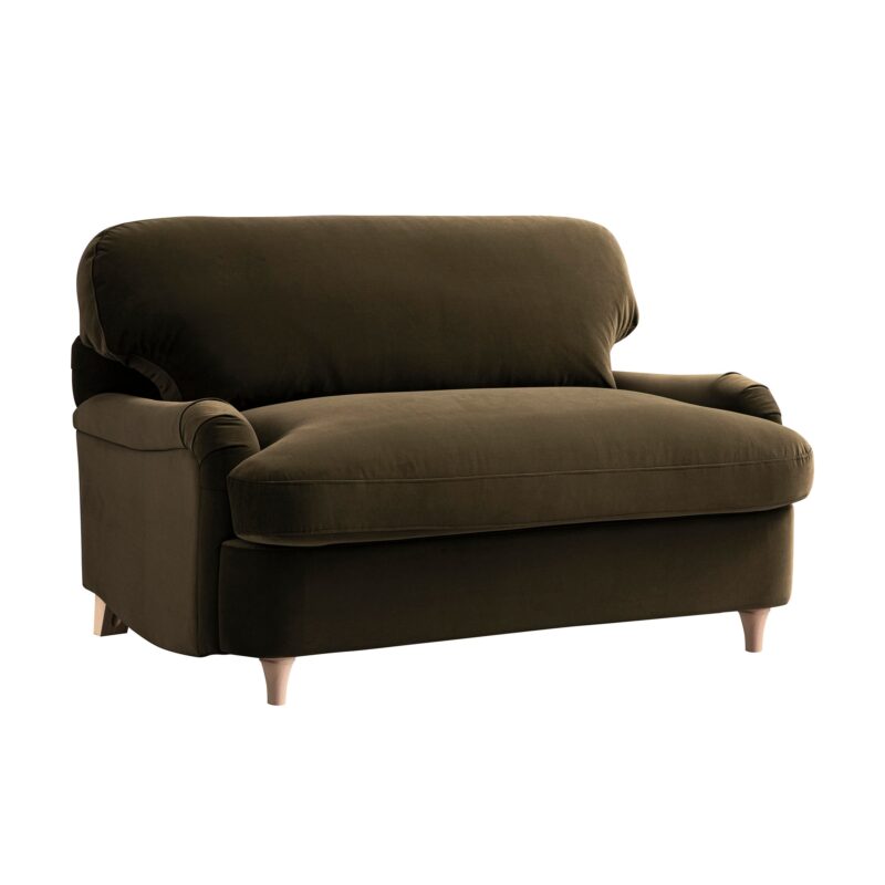 Daphnis Seaweed Velvet Sofa Bed, Loveseat - Image 13