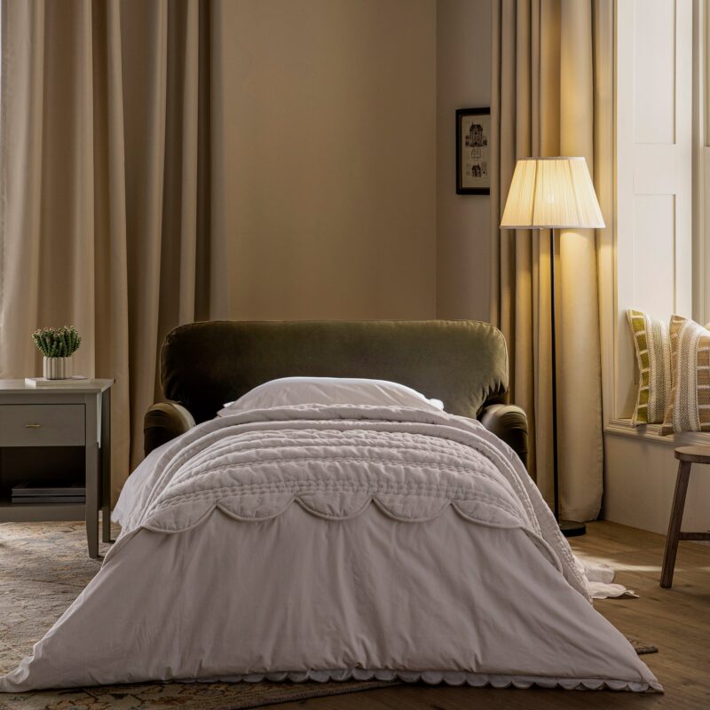 Daphnis Seaweed Velvet Sofa Bed, Loveseat - Image 3