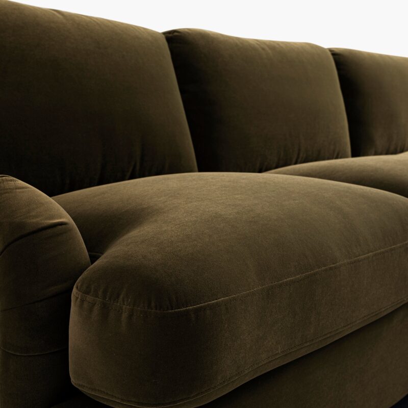 Daphnis Seaweed Velvet Sofa Bed, Grande Chaise Right Hand Facing - Image 11