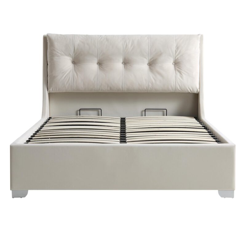 Hadley Champagne Velvet Ottoman Storage Bed - Image 3