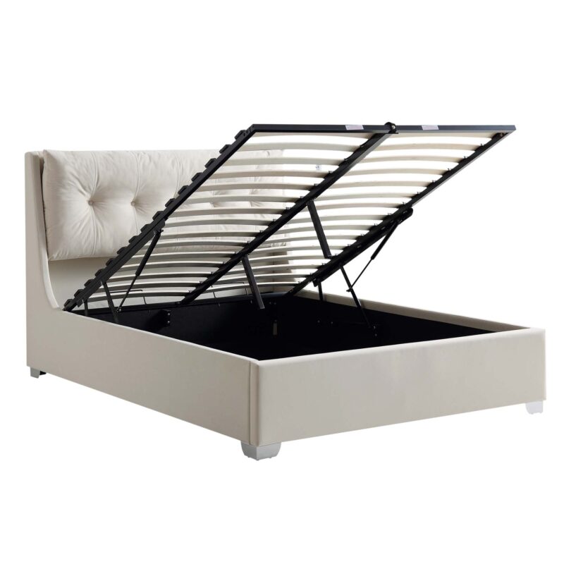 Hadley Champagne Velvet Ottoman Storage Bed - Image 4