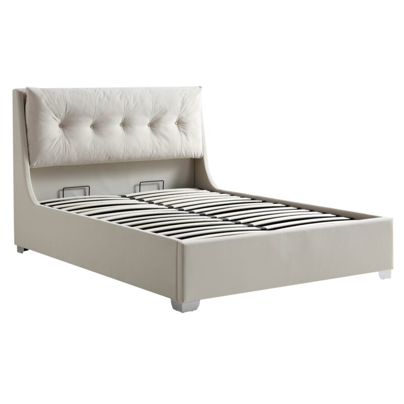 Hadley Champagne Velvet Ottoman Storage Bed - Image 6