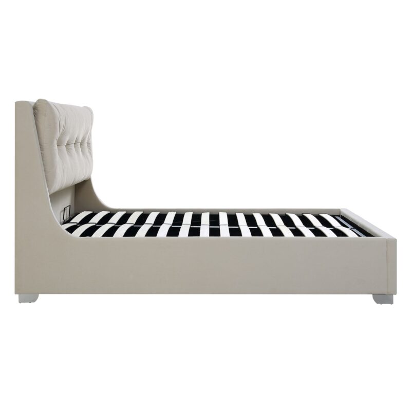 Hadley Champagne Velvet Ottoman Storage Bed - Image 7