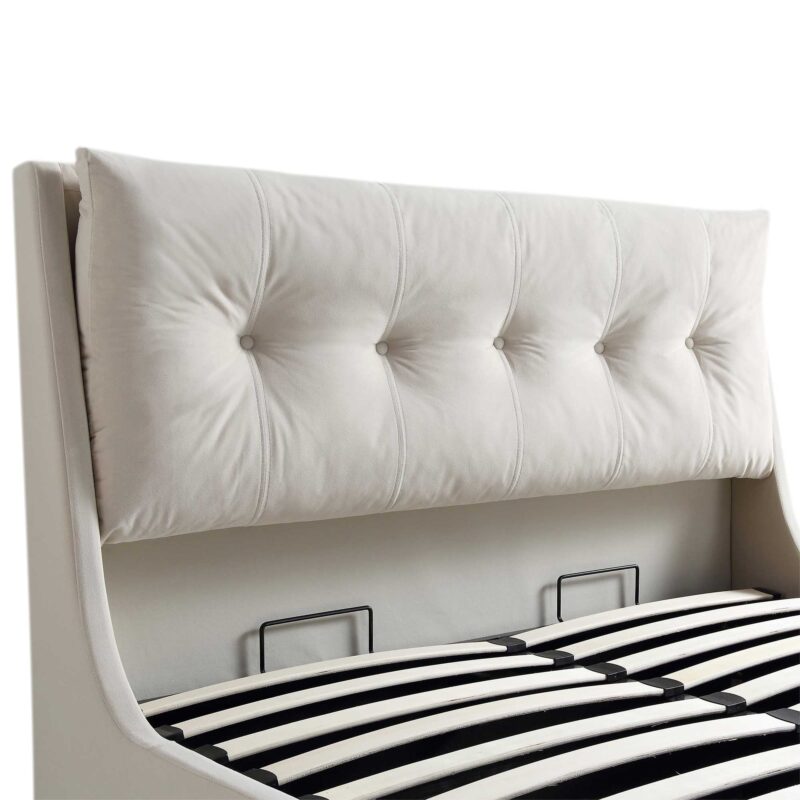 Hadley Champagne Velvet Ottoman Storage Bed - Image 8