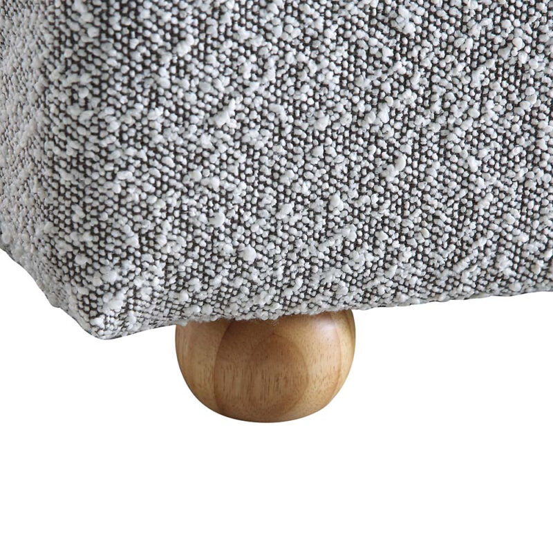 Egerie Curved Headboard Mist Grey Boucle Ottoman Storage Bed - Image 14