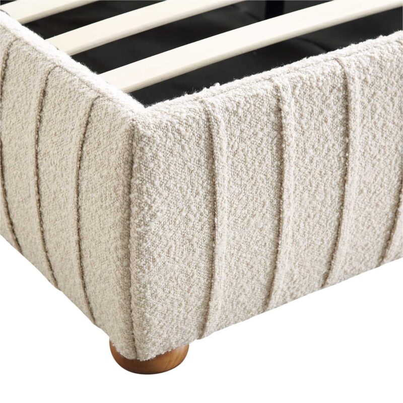 Helia Pleated Ottoman Storage Bed, Beige Boucle - Image 13