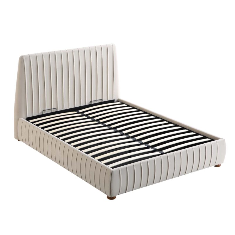 Helia Pleated Ottoman Storage Bed, Champagne Velvet - Image 9
