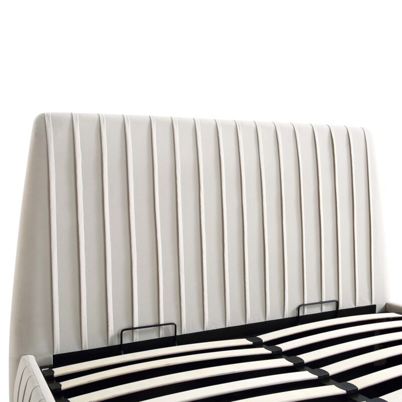 Helia Pleated Ottoman Storage Bed, Champagne Velvet - Image 12