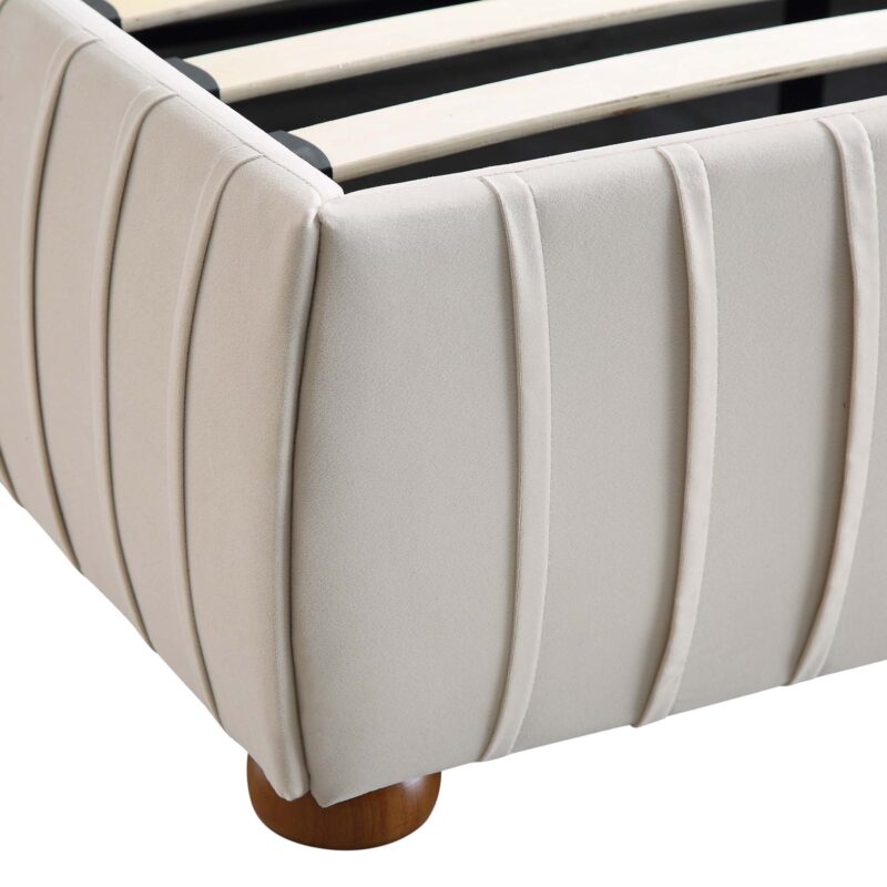 Helia Pleated Ottoman Storage Bed, Champagne Velvet - Image 15