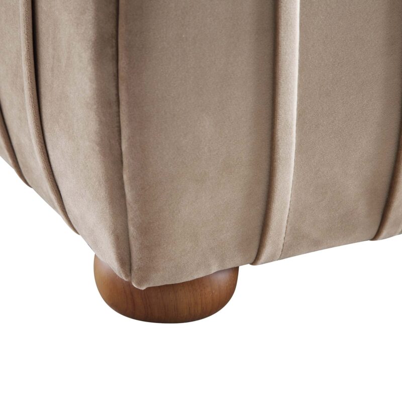 Helia Pleated Ottoman Storage Bed, Taupe Velvet - Image 14